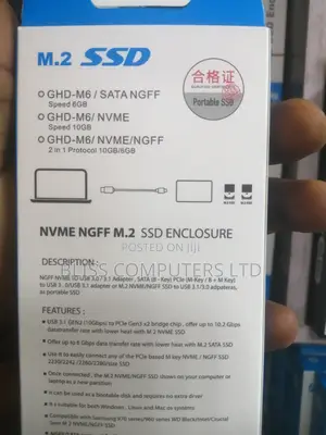 M. 2 SSD Encloure Adapter Reader