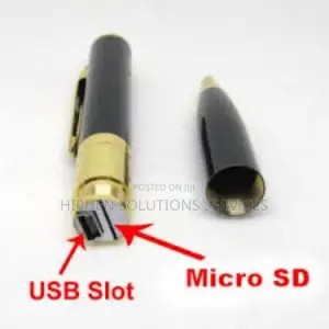 Black Pen Camera Full HD 1080P Silver With Shutter