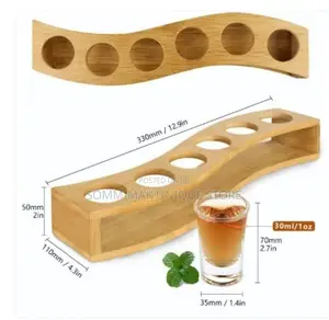 Tequila Shot Glasses Tray Holder With Cup