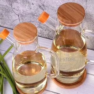 Transparent Glass Oil Bottle With Handle,Heat-Resistant
