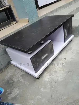 Modern Center Table With Black Doors