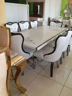 8 Seaters Marble Dinning Set
