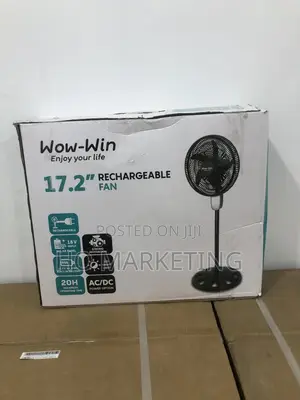 Wow Win Rechargeable Standing Fan 17.2 Inches