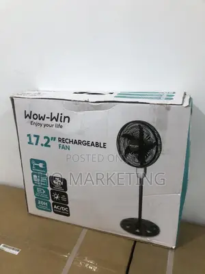 17.2" Super Cooling Rechargeble Standing Fan Wow Win
