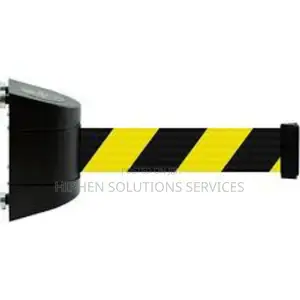 Mounted Retractable Belt Barrier With Removable Plate