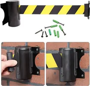 Wall Mount Security Belt Ribbon Barriers For Crowd Control
