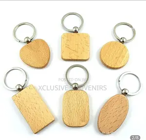 12pcs Wooden Keychain Blanks