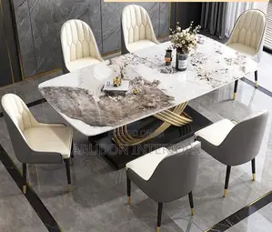 6 in 1 Marble Dining Sets