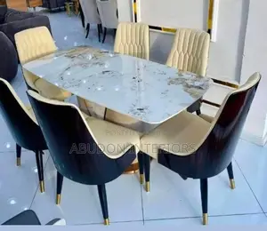 6 in 1 Cream on Blue Dining Set