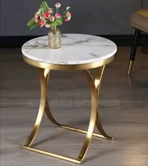 Imported Side Stool or Center Table With Marble Top
