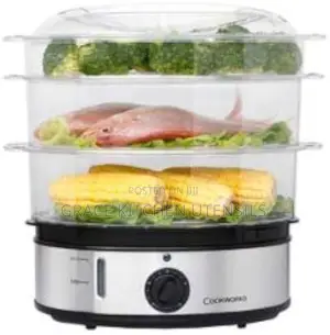 Cookworks 3 Bowl Steamer - Stainless Steel