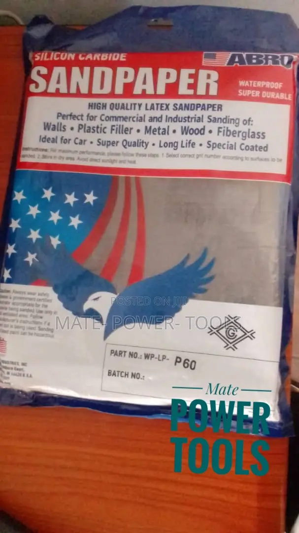 Abro Multi-Purpose Waterproof Sanding Sheets - P60