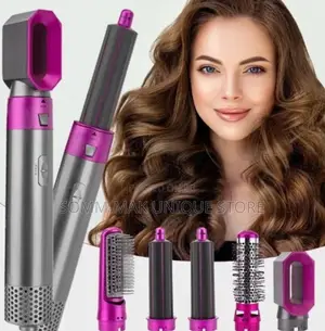 5 In 1 Hair Dryer Hot Comb Set Wet And Dry Professional