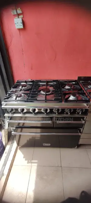 5 Burner Industrial Gas Cooker With Double Grill and Oven 