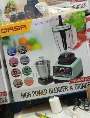 Qasa 2 in 1 High Power Commercial Blender Grinder, 1400w.