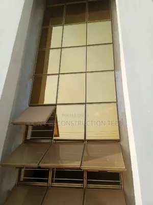 Golden Cutting Wall Windows