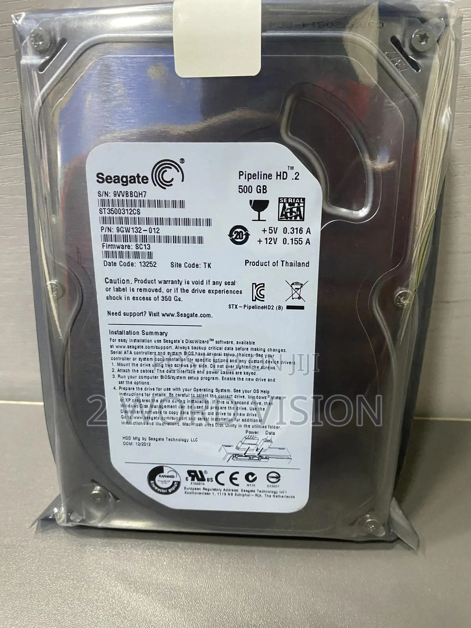 Seagate 500gb Desktop Hard Drive for DVR and NVR