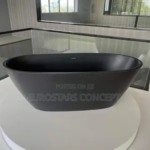 Matt Black Acrylic Bath Tub