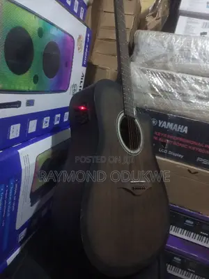 Semi Electric Acoustic Guitar With Chromatic Tunner Effects