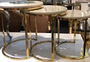 High Quality Modern 3steps Side Stool Marble Top