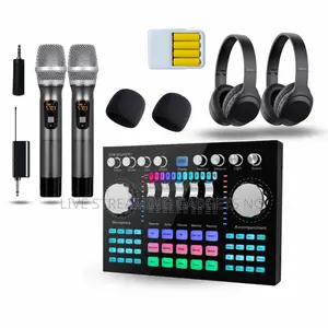 Wireless Set 2 for Two Persons Live Singing on Tiktok Etc