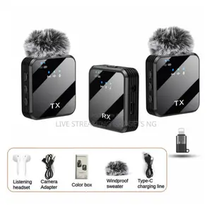 K-8pro 2n1 Wireless Lapel Mic DSLR Camera/Laptop/Phone