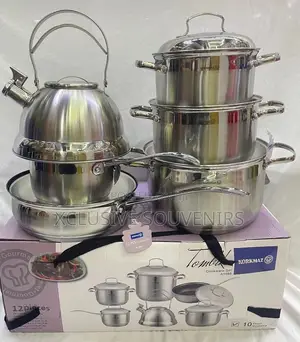 12pcs Korkmaz Stainless Steel Cookware Set