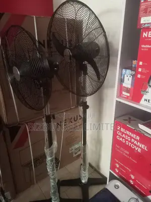 26" Nexus Industrial Standing Fan, Black Color.