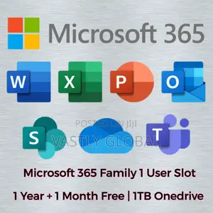 Microsoft 365 1 User Slot - 1 Year | 1tb Onedrive