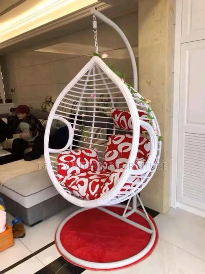 White Swing Rattern Chair