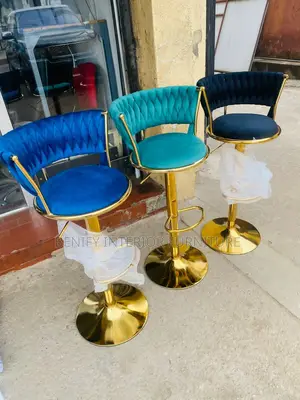 Gold Plated Adjustable Bar Stool