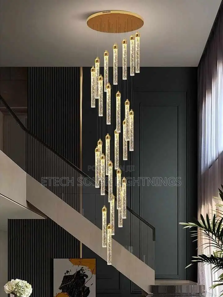 Duplex Staircase Living Room Dropping Chandelier Light