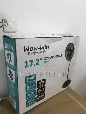 Powerful Airflow Standing Fan 17.2'' Rechargeable
