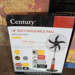 Century Rechargeable Fan, 18" FRC-45-E