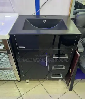 Matt Black High Quality Cabinet With Basin