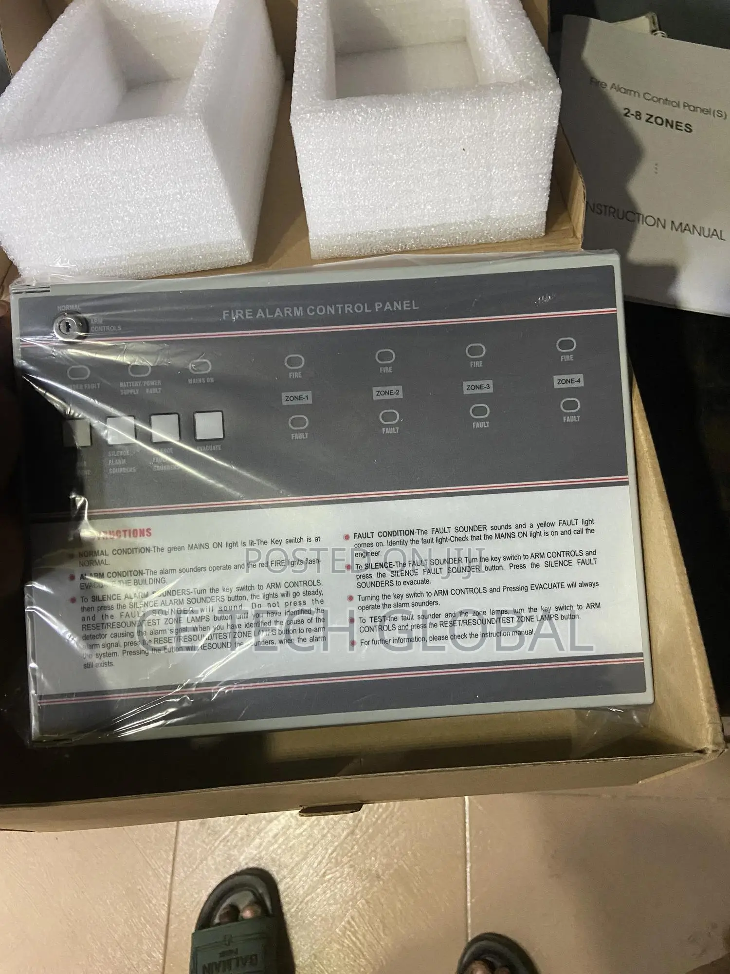 4 Zone Fire Alarm Panel