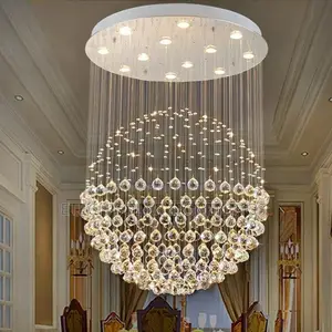 800,600mm Led Duplex Staircase Rain Drops Chandelier Light.