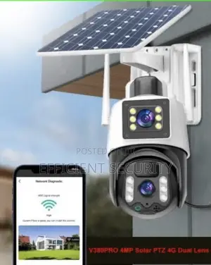 Solar PTZ 4G Sim Card Dual Lens Camera V380pro 4MP