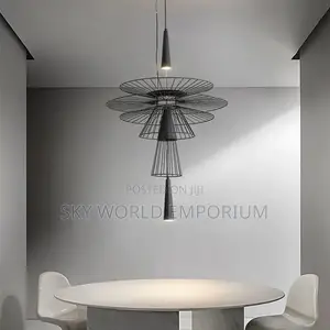Modern Flying Saucer Hanging Luxury Metal LED Chandelier