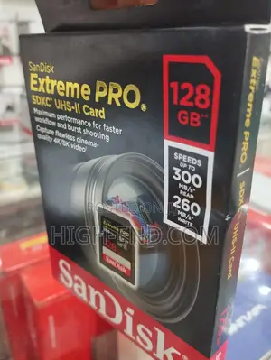 Sandisk Extreme Pro 128gb SDXC Uhx-Ii Card 300mbps