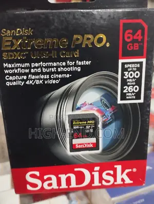 Sandisk SD Extreme Pro 64gb SDXC UHX-II Card 300mbps