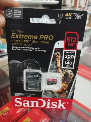Sandisk Extreme Pro 512gb Micro SDXC Uhx-I 200mbps