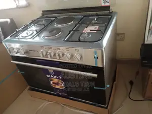 Brand New Maxi(60x90)4+2(Standing Gas Cooker)(Silver Colour)