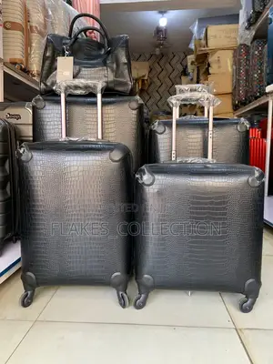 High Quality Set of 5 Leather Luggage Box