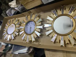 Wall Clock With Decorative Glass