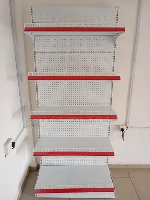 White Supermarket Shelf