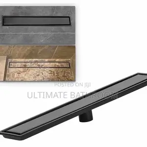 600mm Tiles In Front Black Floor Drain