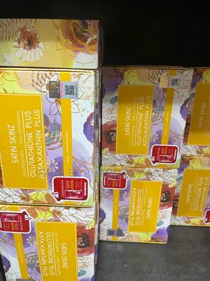 Satin Skinz Glutathione Plus And Astaxnthin Plus.