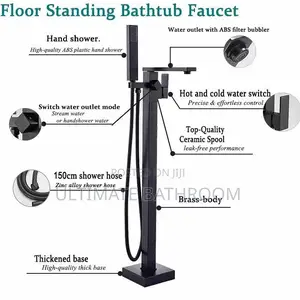 Floor Standing Bathtub Faucet For Acrylic Bathtub