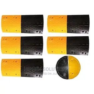 5m Rubber Traffic Speed Breaker Bump Hump With End Caps